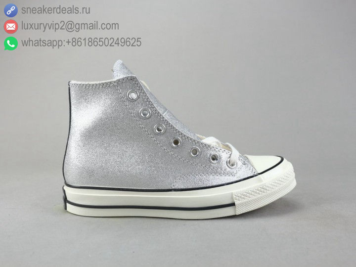 CONVERSE 1970 HIGH SILVER LEATHER WOMEN SKATE SHOES